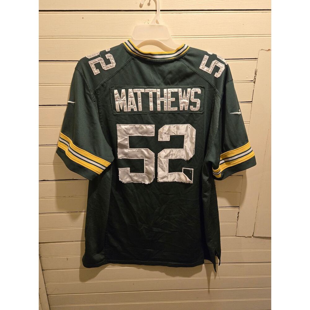 Nike NFL Green Bay Packers Jersey Men's XXXL Matthews 52 Sewn Name Number